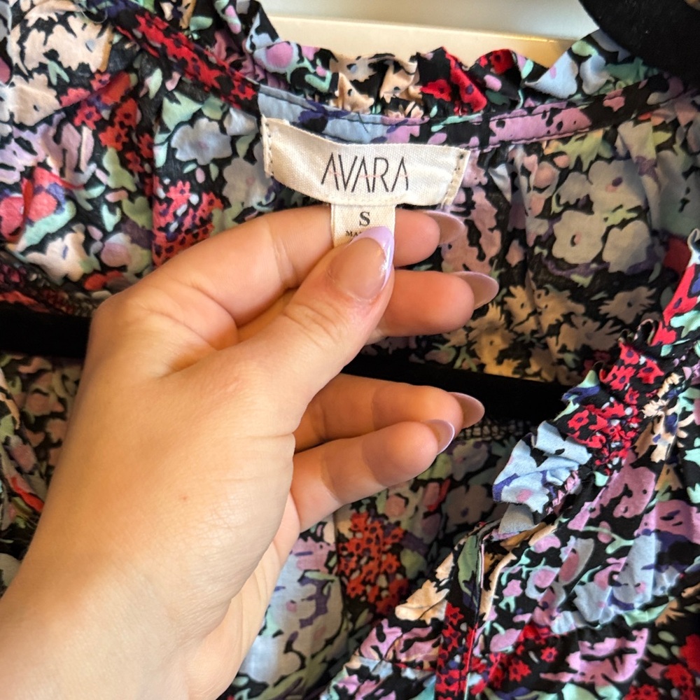 Floral Ruffle Sleeve Blouse - Picture 3 of 3